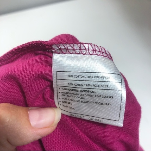 Ariat Senorita Fringe Top Bright Pink Short Sleeve Tee, size S - Picture 7 of 9